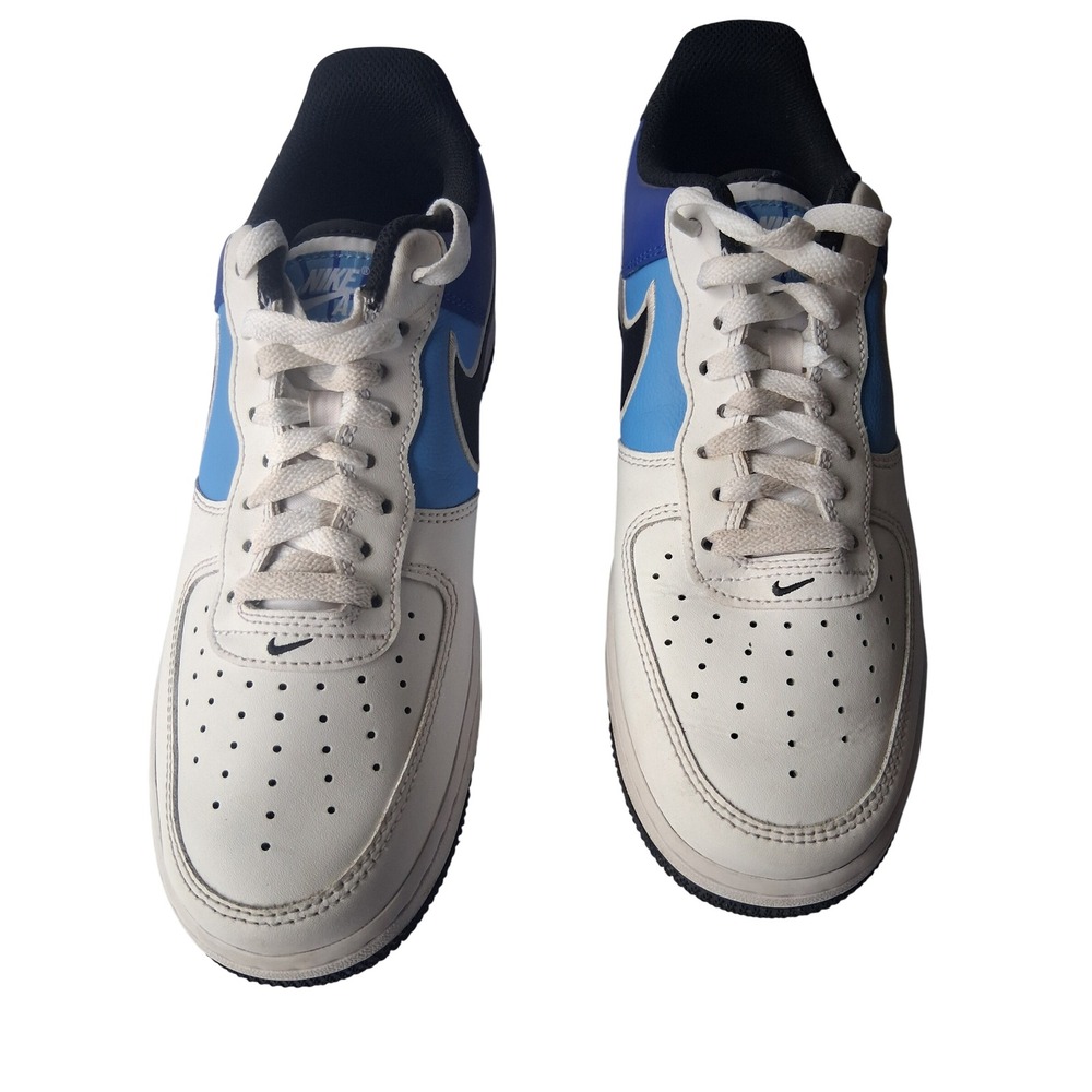 Nike Air Force 1 Low Blue White Black Sneakers Mens 8.5 DQ7659-101